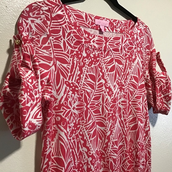 Lilly Pulitzer Dress Drop Waist Silk Blend - Picture 5 of 7